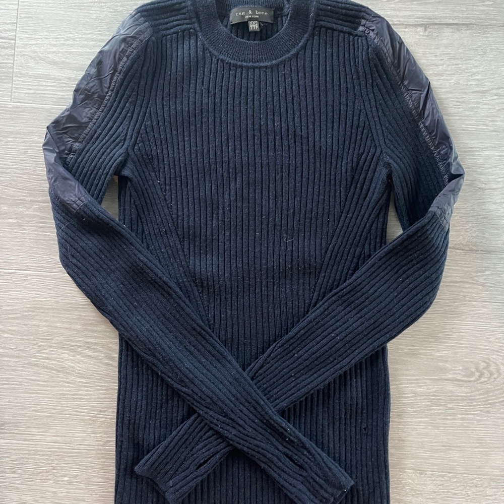 rag & bone Women's Black Ribbed Cardigan XXS